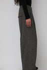 Mijeong Park Wool Blend Wide Leg Pants in Gray