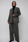 Mijeong Park Wool Blend Wide Leg Pants in Gray