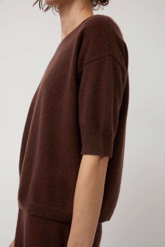 Modern Weaving Boyfriend Tee in Cinnamon