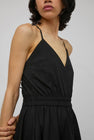 Modern Weaving Crossback Tie Dress in Black