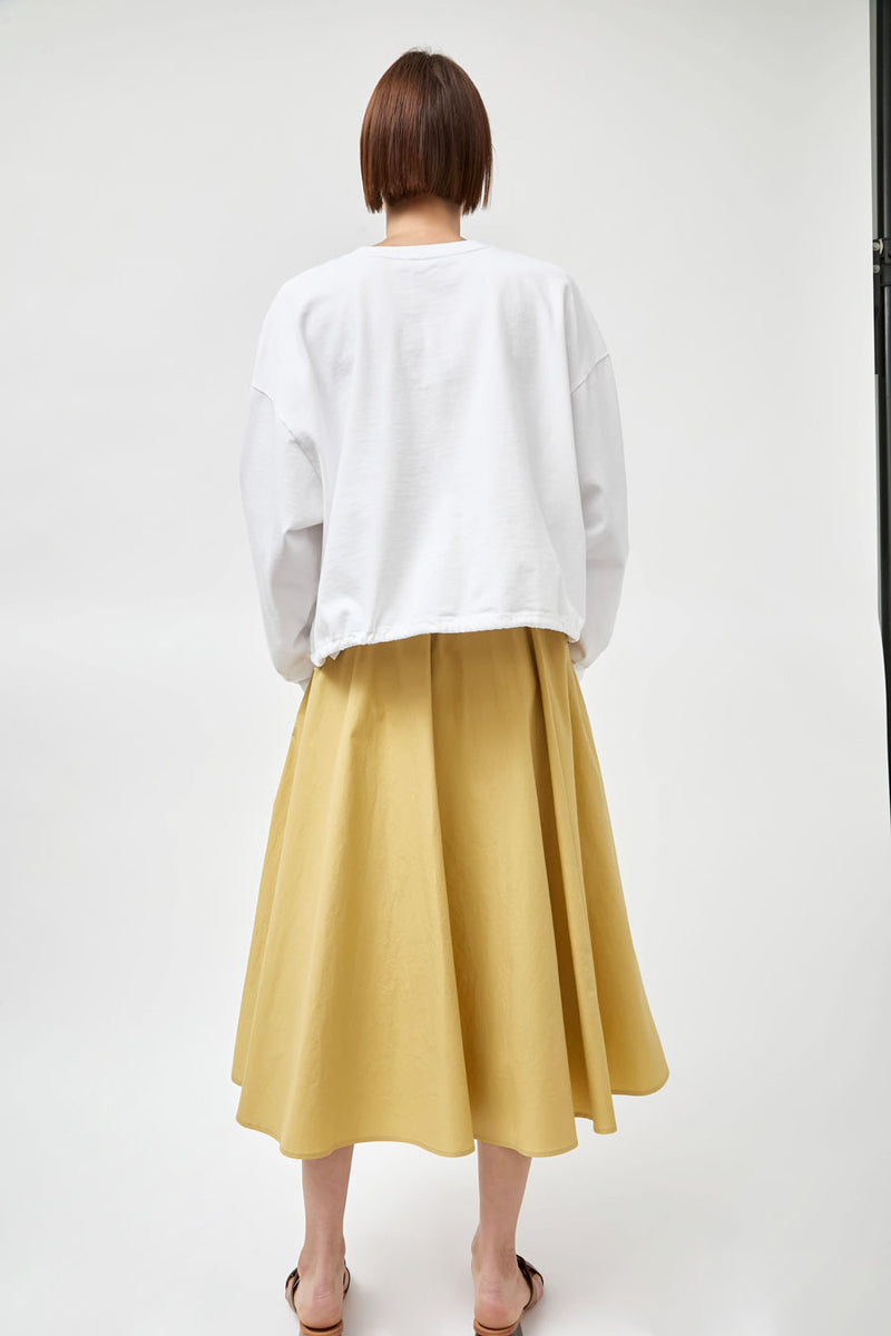 Modern Weaving Relaxed Circle Skirt in Wheat