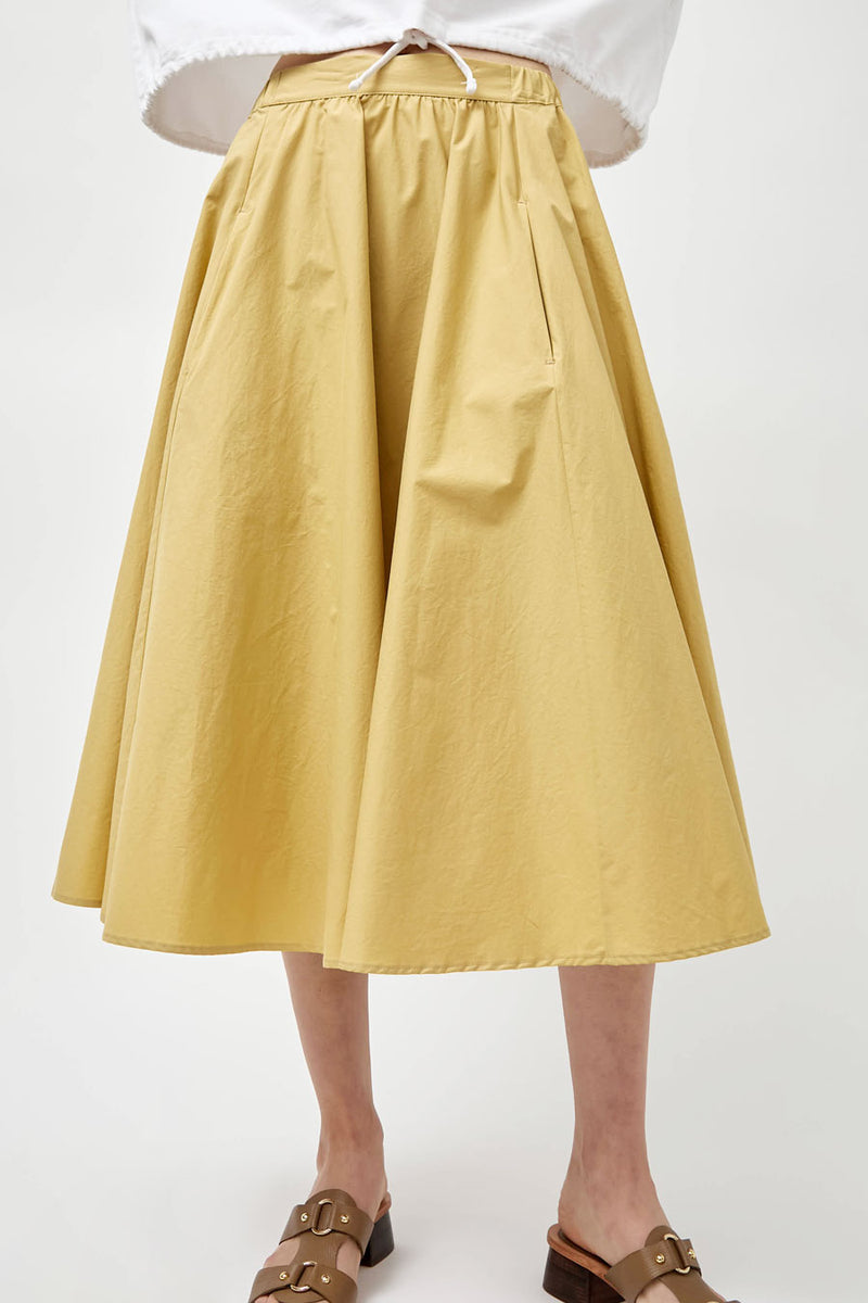 Modern Weaving Relaxed Circle Skirt in Wheat