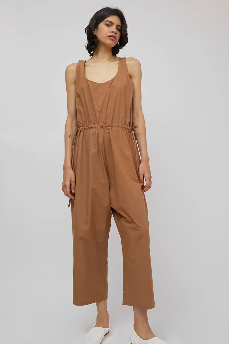 Modern Weaving Tank Tie Side Jumpsuit in Sierra