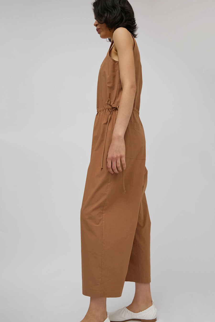 Modern Weaving Tank Tie Side Jumpsuit in Sierra