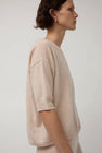 Modern Weaving Boyfriend Tee in Melange Pink