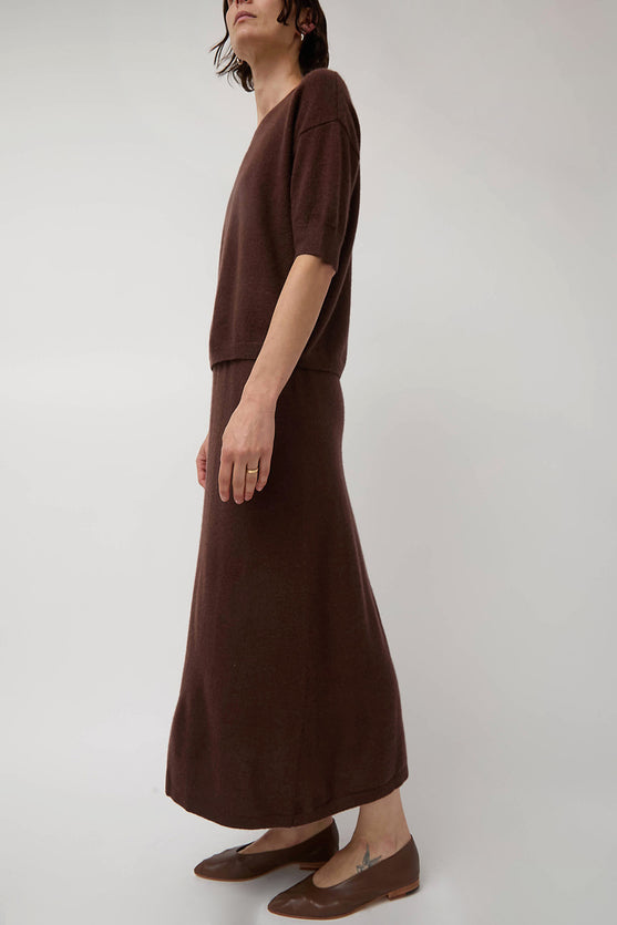 Modern Weaving Midi Skirt in Cinnamon