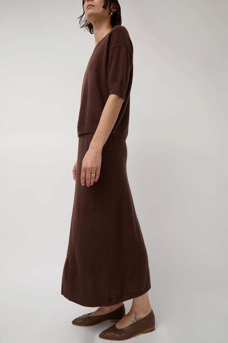 Modern Weaving Midi Skirt in Cinnamon