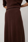 Modern Weaving Midi Skirt in Cinnamon