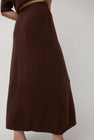Modern Weaving Midi Skirt in Cinnamon