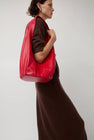 Modern Weaving Petite Pleated Shopper in Crimson