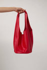 Modern Weaving Petite Pleated Shopper in Crimson