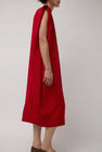 Modern Weaving Sculpt Dress in Crimson