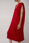 Modern Weaving Sculpt Dress in Crimson