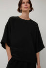 Modern Weaving Silk Tee in Black