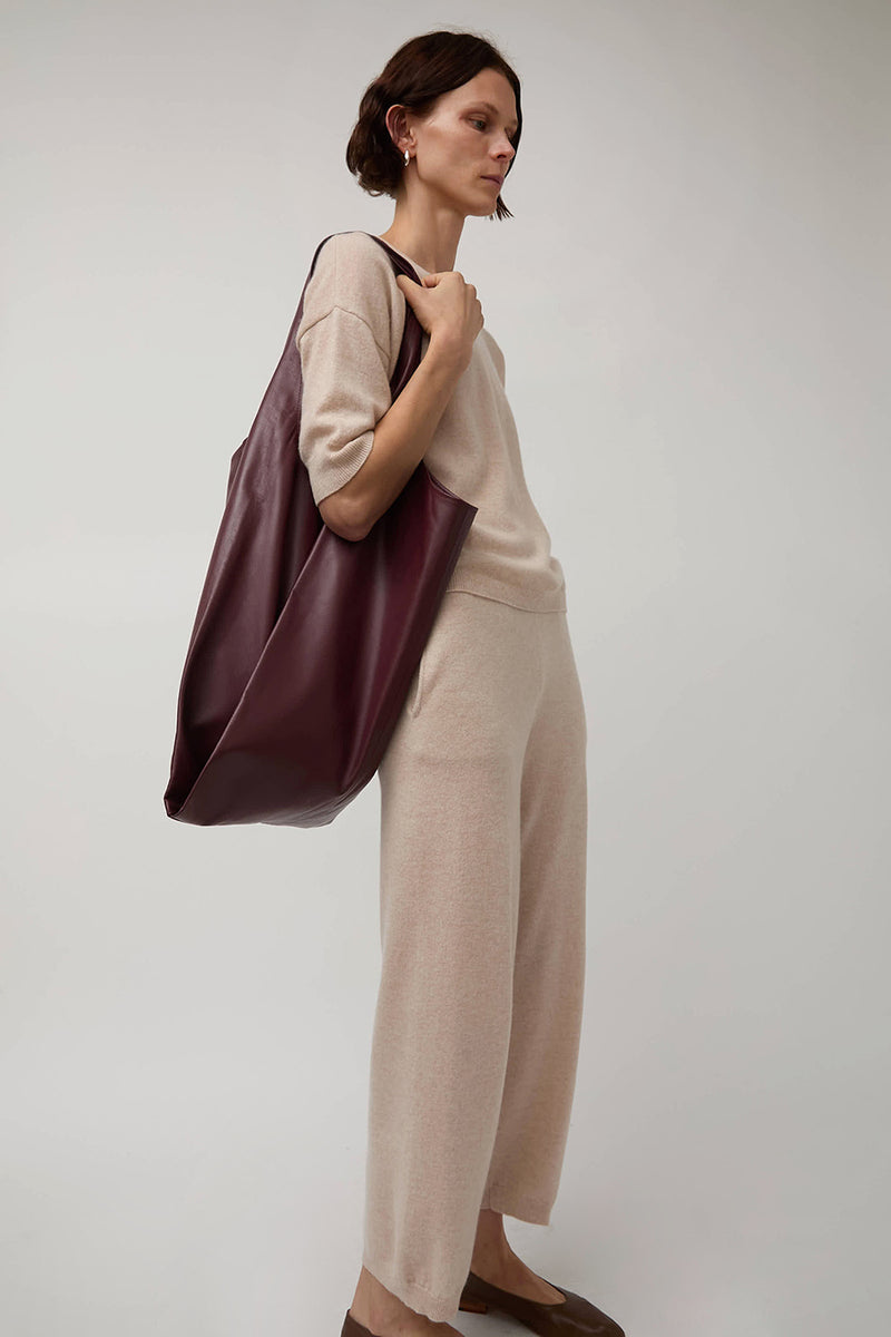 Modern Weaving XL Shopper in Burgundy