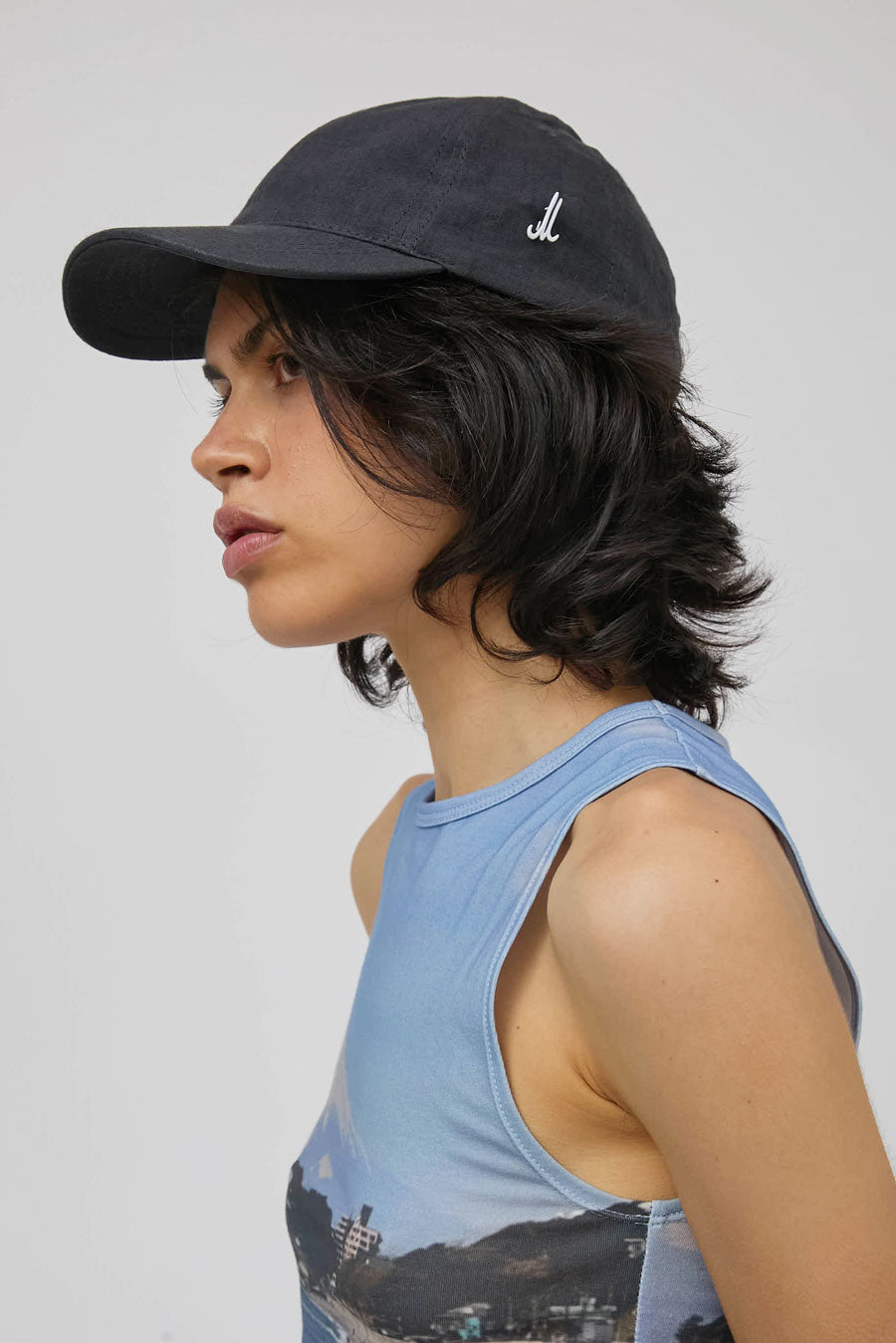 Muhlbauer Base Linen Cap in Anthracite