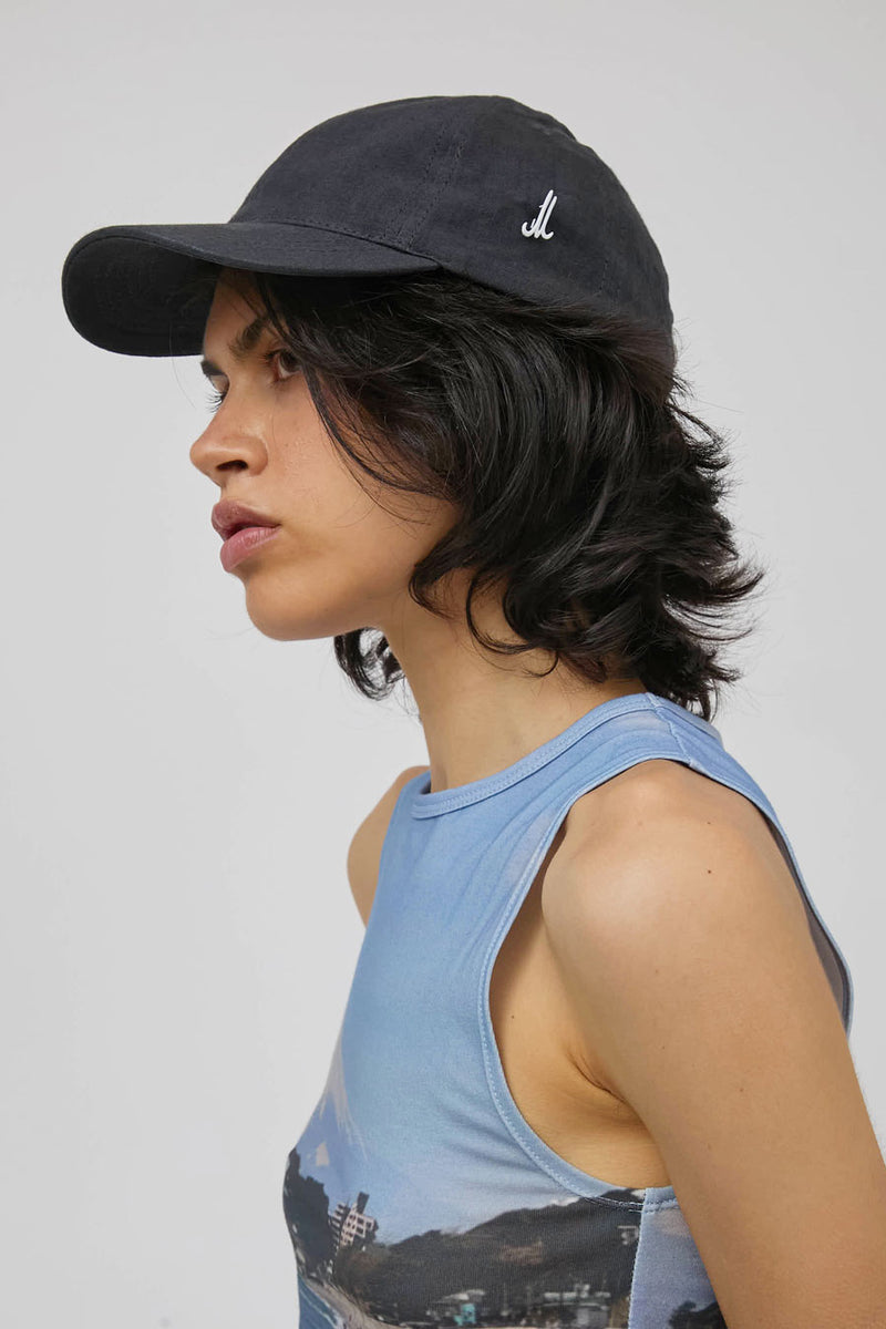 Muhlbauer Base Linen Cap in Anthracite