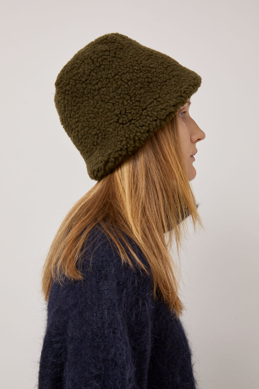 Muhlbauer Hedda Sherpa Wool Hat in Olive