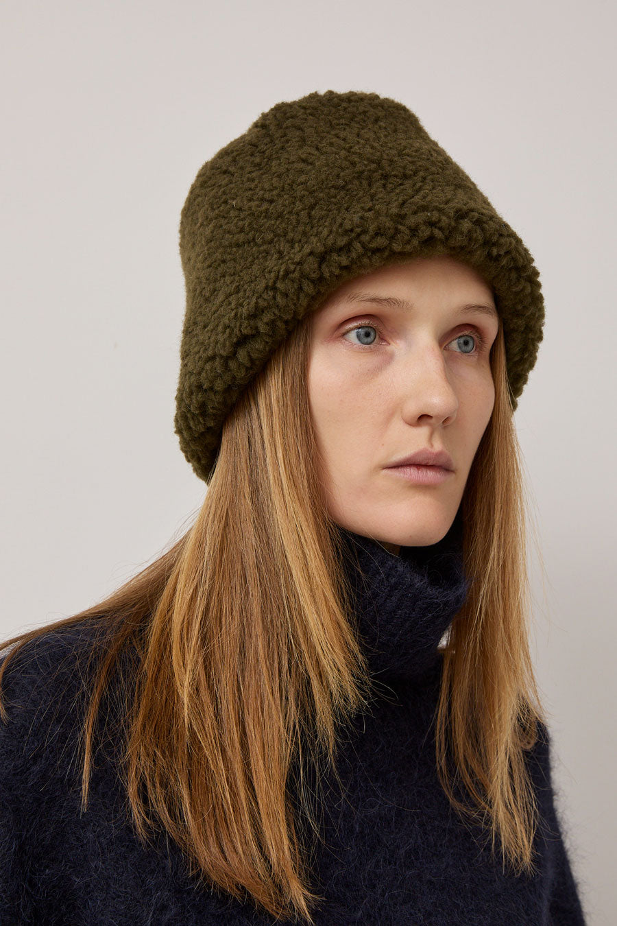 Muhlbauer Hedda Sherpa Wool Hat in Olive