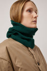 Muhlbauer Jael Ribbed Cashmere Hood in Fir