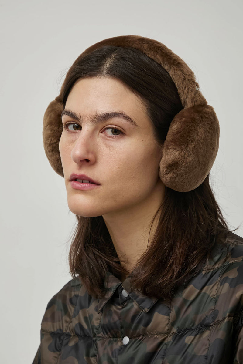 Muhlbauer Janis Lambskin Ear Muffs in Taupe
