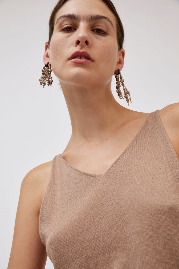 Mussels and Muscles Glyzinia Earrings Short in Smoky Quartz