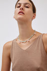 Mussels and Muscles Dew Necklace in Rose Quartz and Amazonite