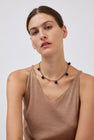Mussels and Muscles Dew Necklace in Smoky Quartz and Onyx