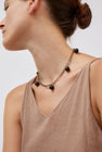 Mussels and Muscles Dew Necklace in Smoky Quartz and Onyx