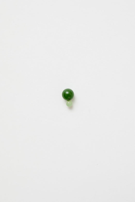 Mussels and Muscles Glyzinia Bicolor Single Earstud in Dark Green