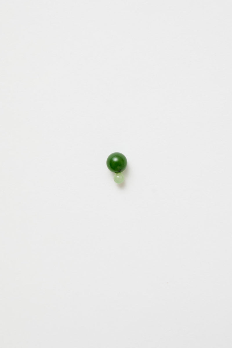 Mussels and Muscles Glyzinia Bicolor Single Earstud in Dark Green