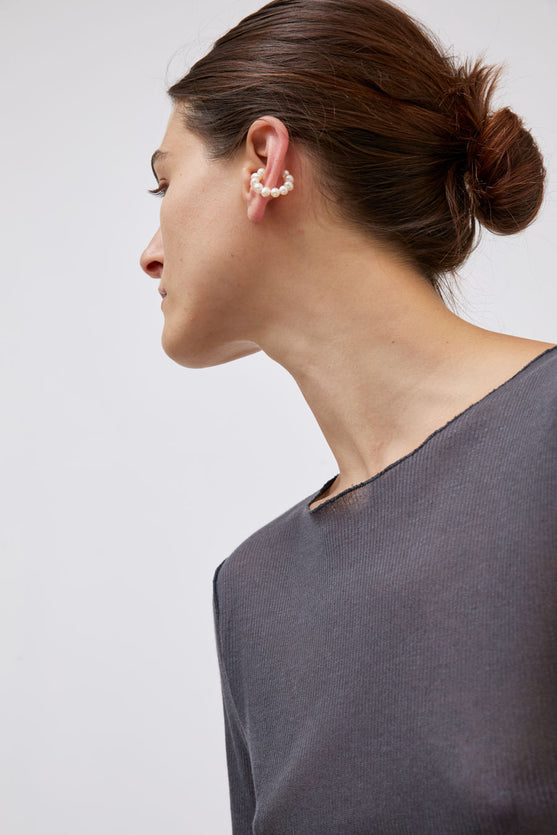 Mussels and Muscles Pearl Spheres Small Earcuff in Pearl