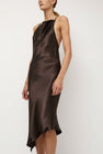 NOMIA Crossback Halter Dress in Brown