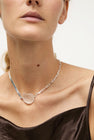 NOMIA Crystal Shell Necklace in Silver and Crystal