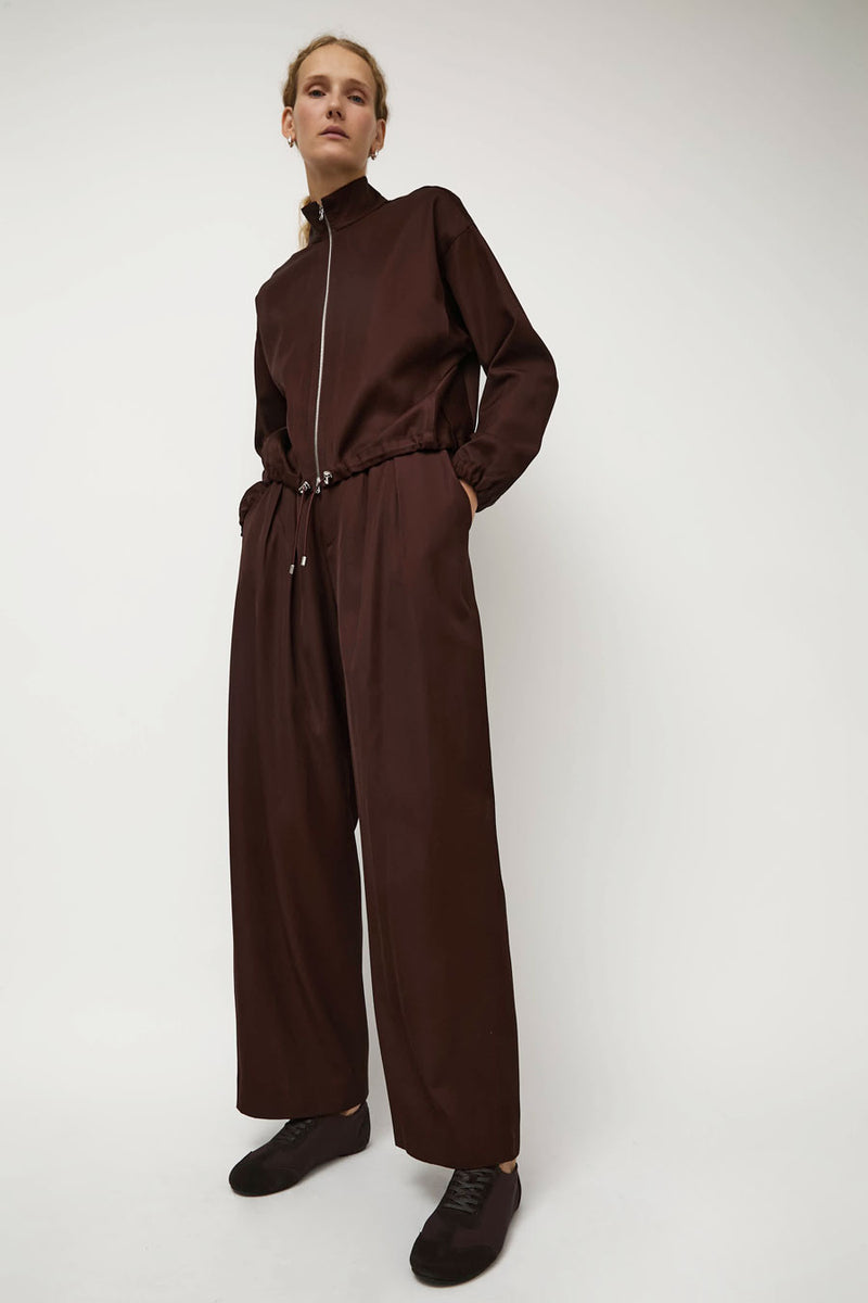 NOMIA Double Zip Top in Carob