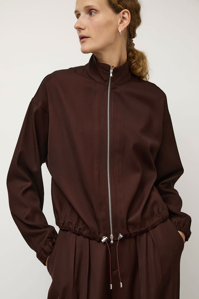 NOMIA Double Zip Top in Carob