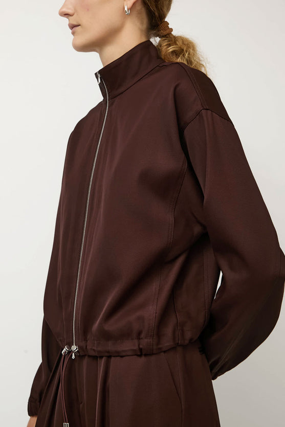 NOMIA Double Zip Top in Carob