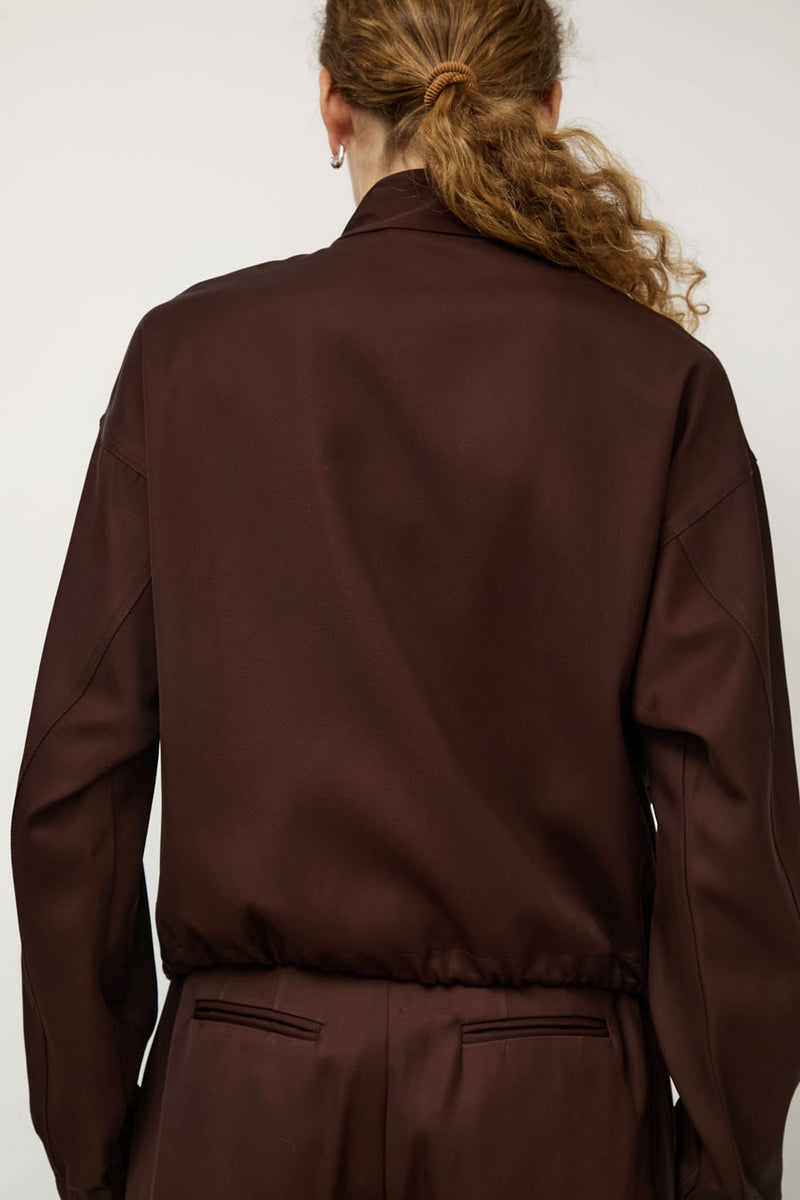 NOMIA Double Zip Top in Carob