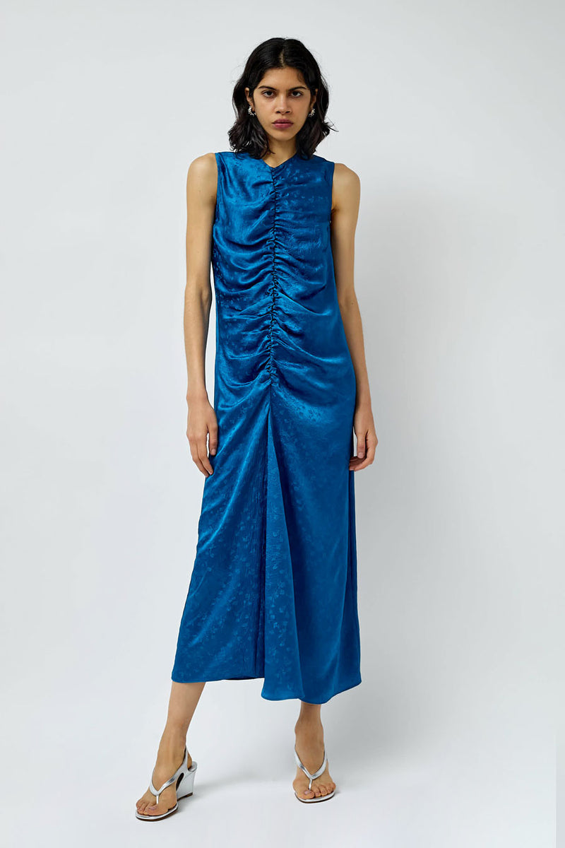 NOMIA Gathered Front Dress in Deep Sea