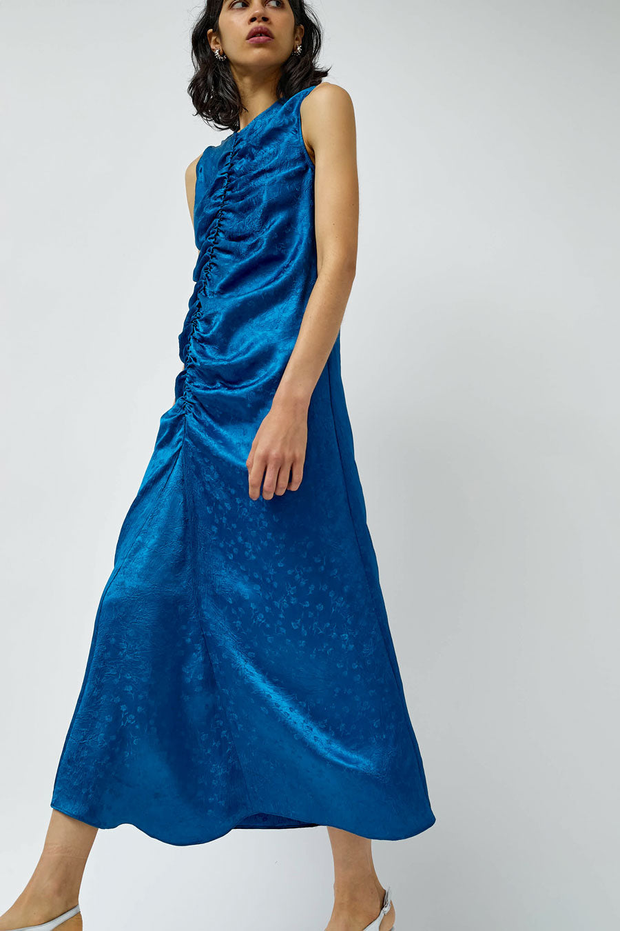 NOMIA Gathered Front Dress in Deep Sea