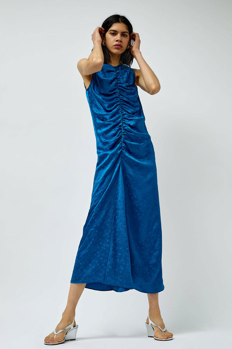 NOMIA Gathered Front Dress in Deep Sea