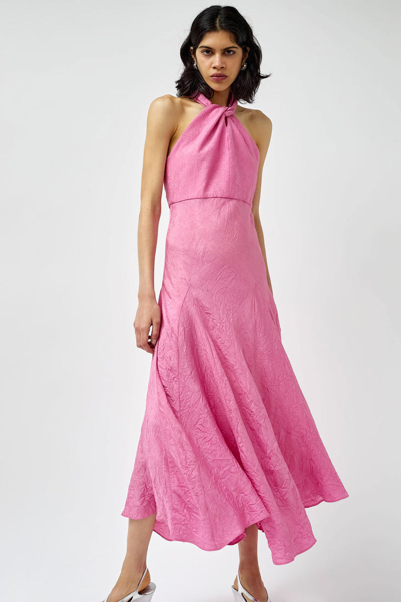 NOMIA Scarf Bias Maxi Dress in Peony