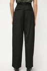 NOMIA Wide Leg Pleated Trouser in Black