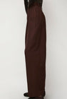 NOMIA Wide Leg Pleated Trouser in Carob