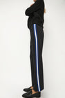 NOMIA Woven Stripe Track Pant in Black