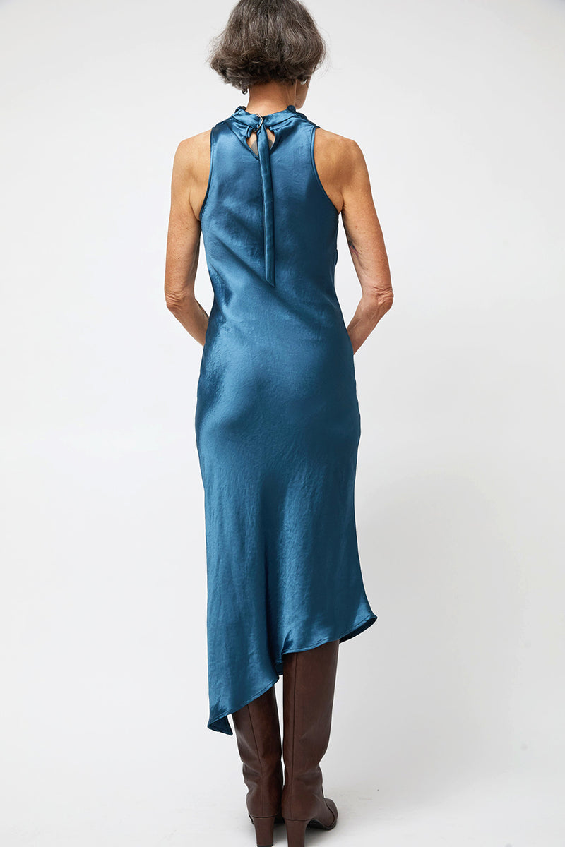 NOMIA Cowl Bias Dress in Lagoon