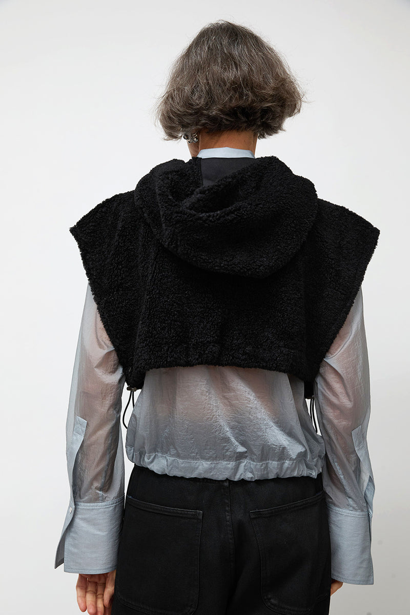 NOMIA Fleece Zip Hood in Black