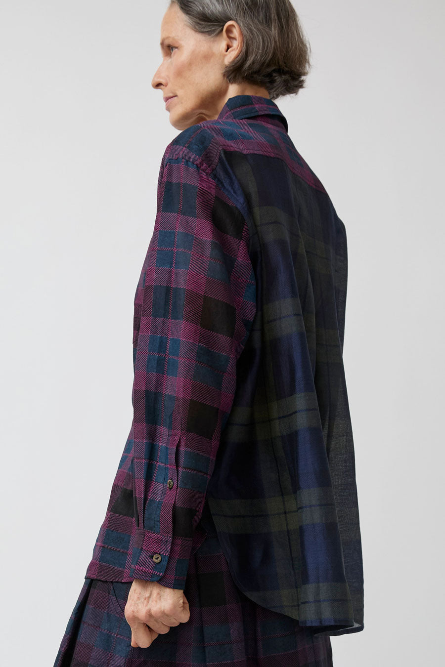 NYMANE Chris Shirt in Black and Indigo