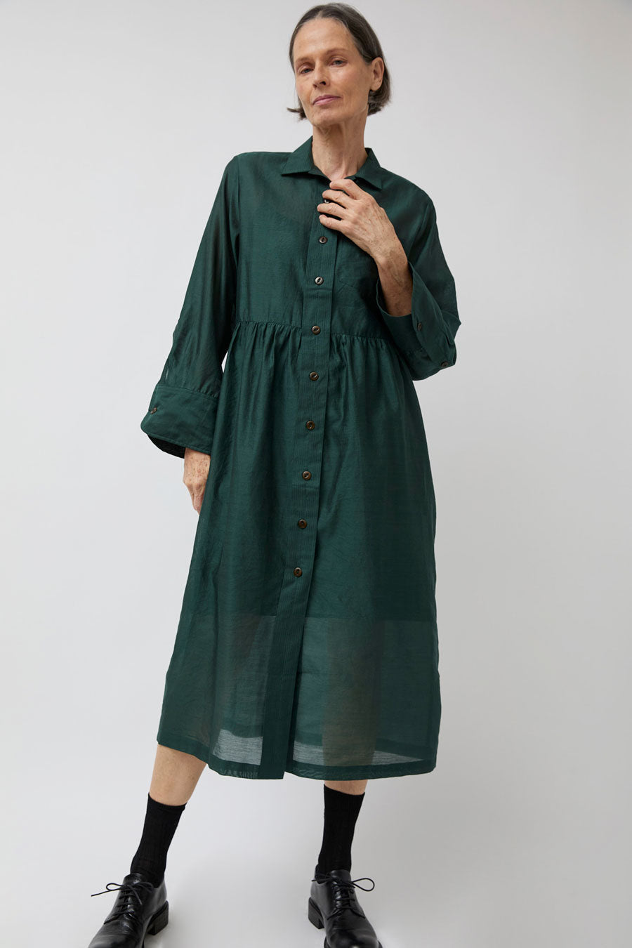 NYMANE Stockholm Dress in Bottle Green