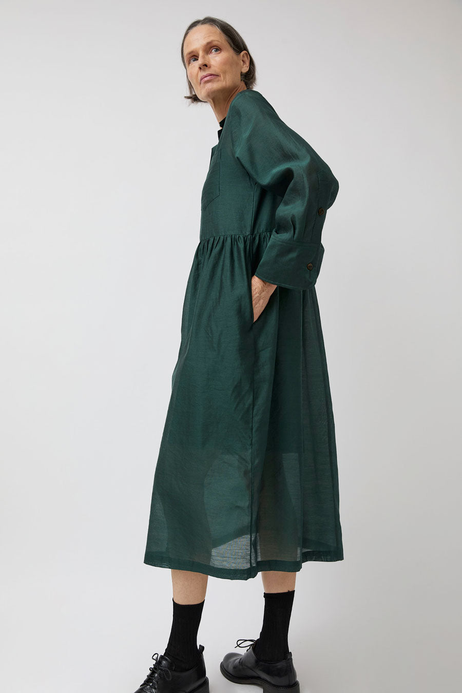 NYMANE Stockholm Dress in Bottle Green